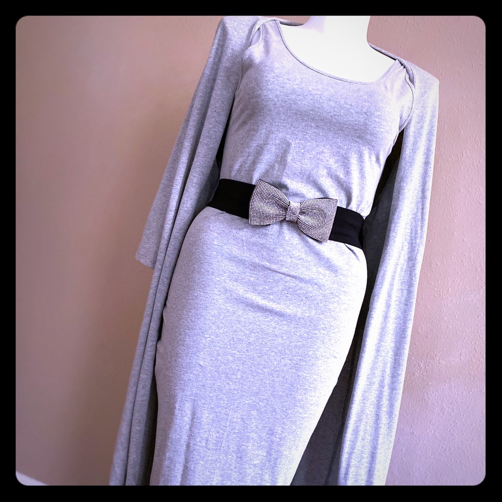 2 Piece Body Con Dress with matching Duster
